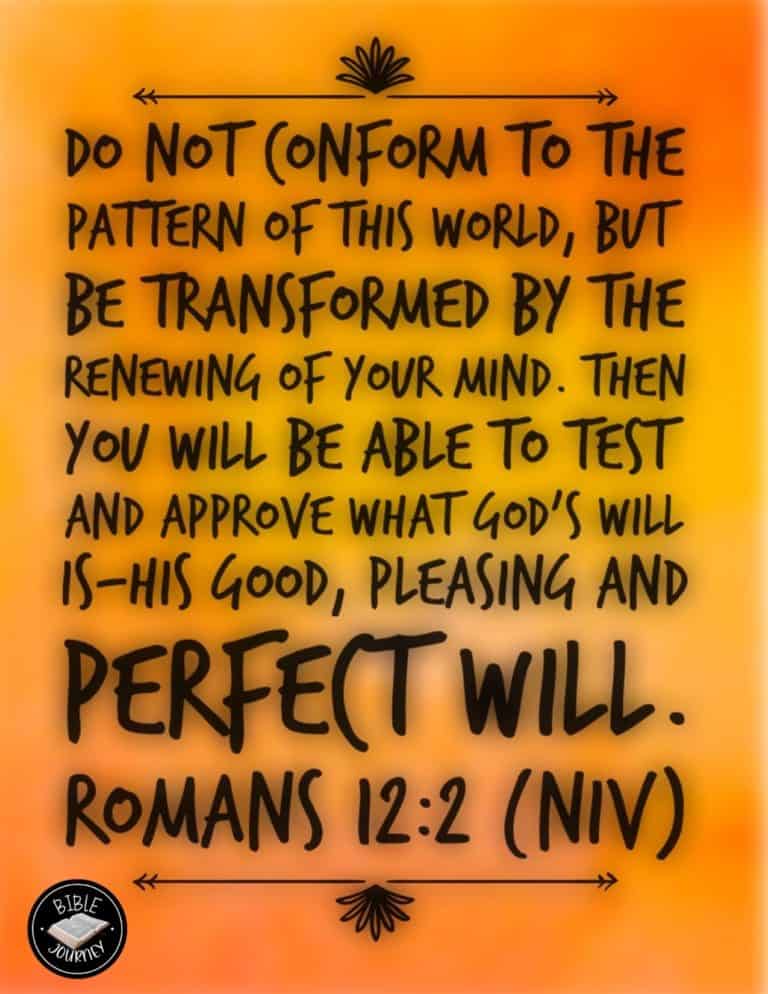 Romans 12:2 NIV - Picture Bible Verse