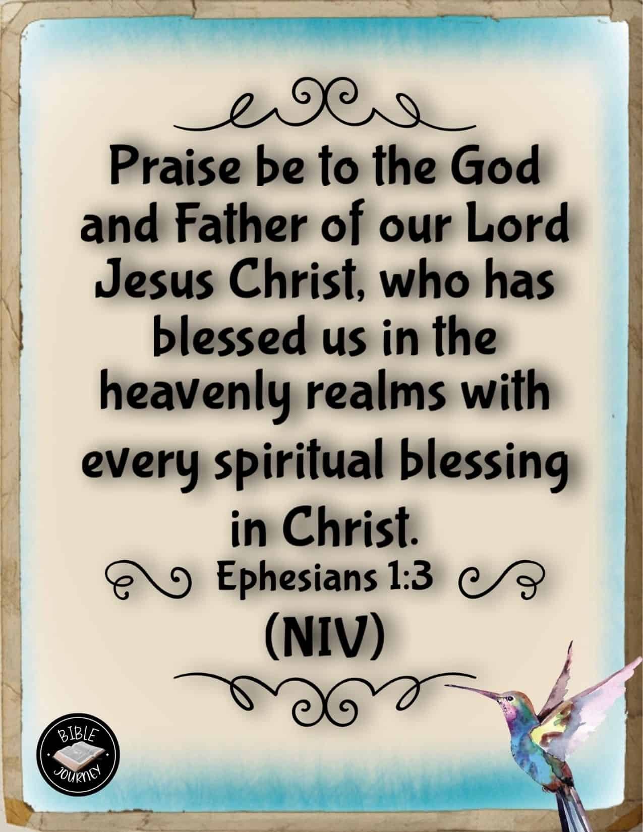Ephesians 1 3 NIV Picture Bible Verse About Blessings Ephesians 1 3 NIV Picture Bible Verse About Blessings