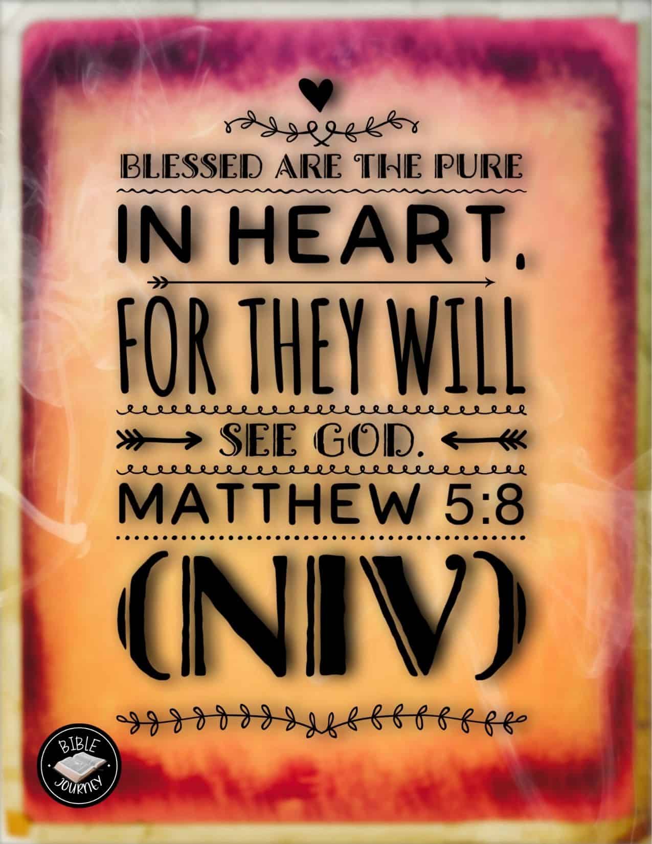 Matthew 5 8 Picture Bible Verse