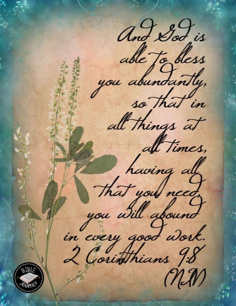 2 Corinthians 9:8 NIV Picture Bible Verse