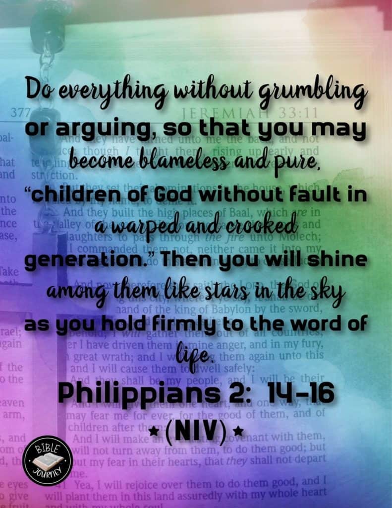 Philippians 2:14-16 - Picture Bible Verse