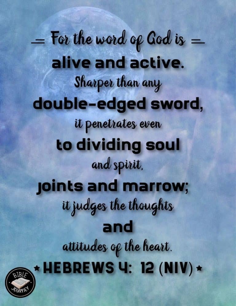 Hebrews 4:12 NIV Picture Bible Verse