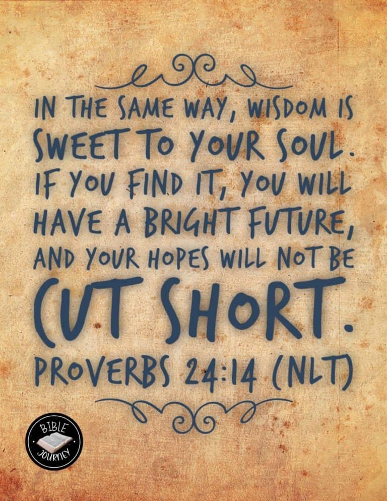 Proverbs 24:14 NLT Picture Bible Verse