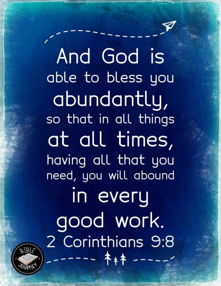 2 Corinthians 9:8 NIV Picture Bible Verse
