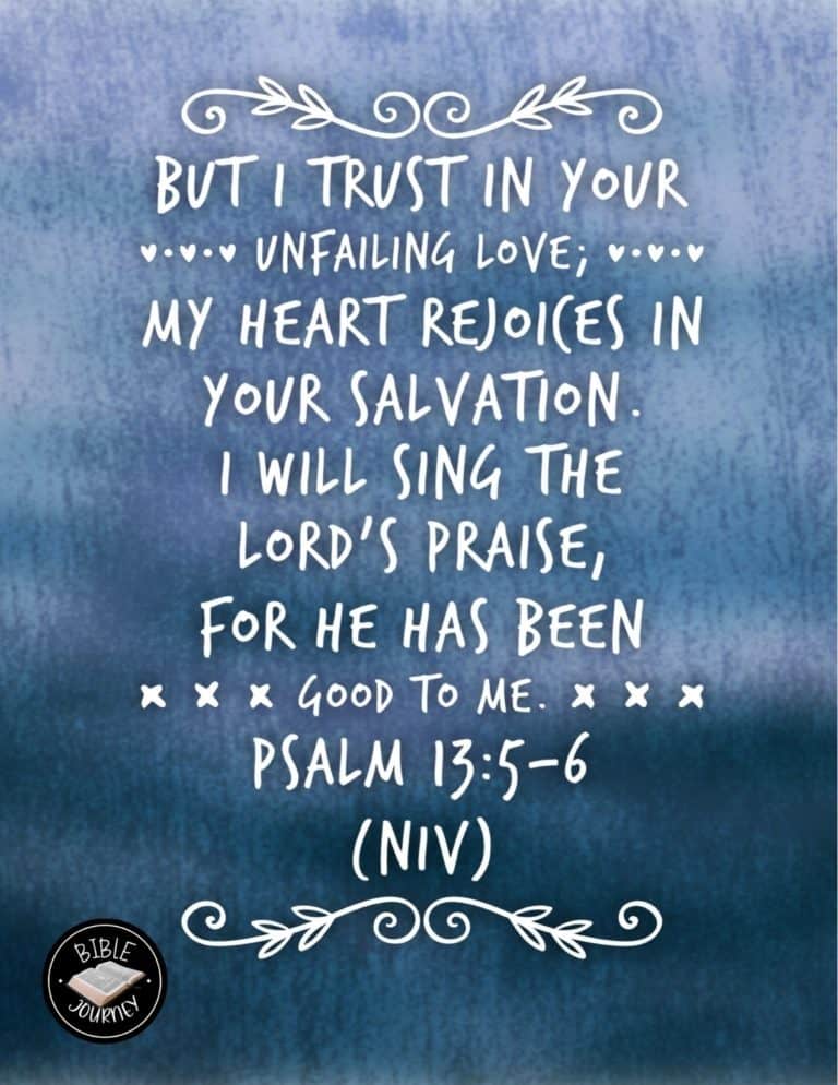 Psalm 13:5-6 NIV Picture Bible Verse