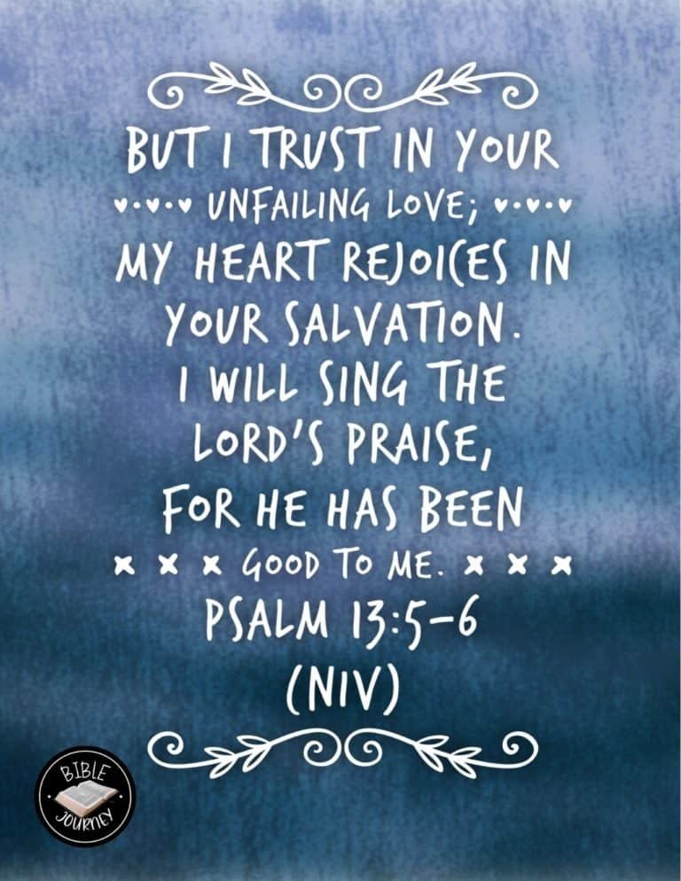 Trust Psalm 13:5-6 NIV Picture Bible Verse