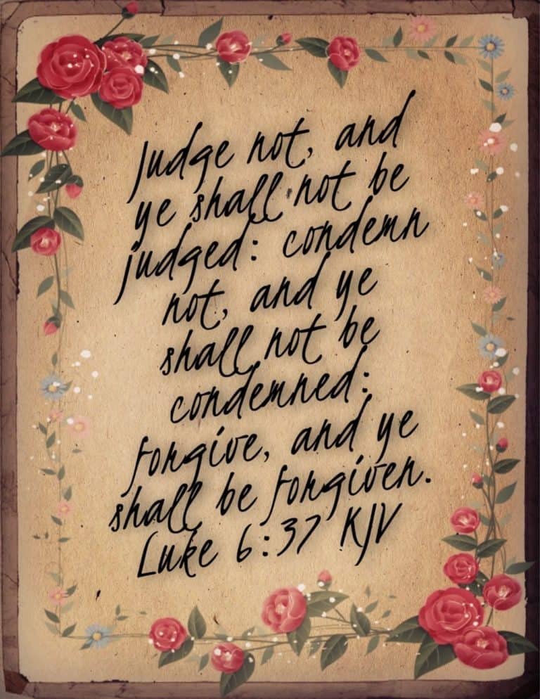 Luke 6:37 KJV. Picture Bible Verse.
