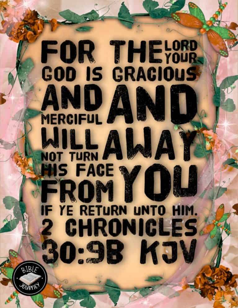 2 Chronicles 30:9(b). Picture Bible Verse.