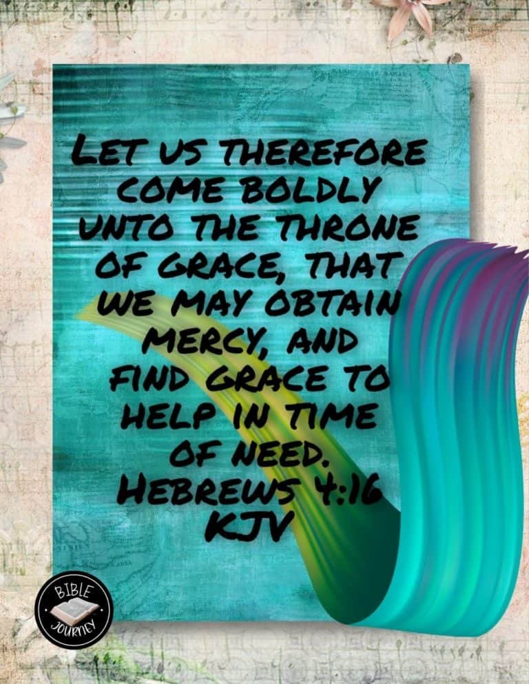 Hebrews 4:16 KJV. Picture Bible Verse.
