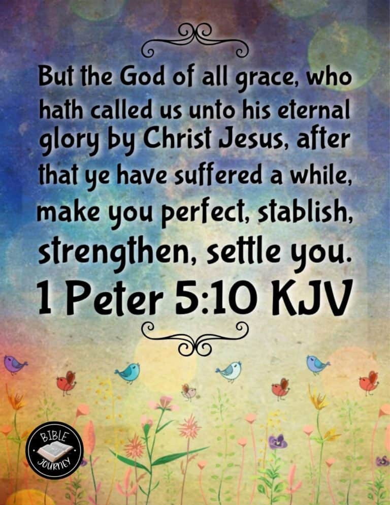 1 Peter 5:10 KJV. Picture Bible Verse.