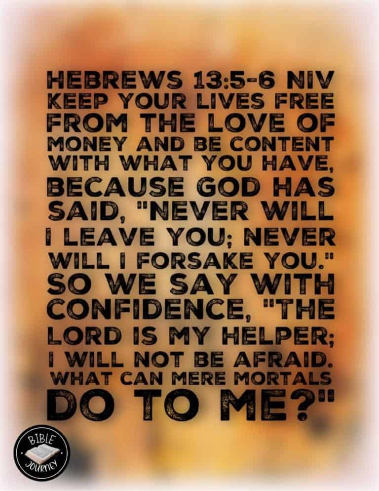 Picture Bible Verses-20 Hebrews 13:5-6 NIV. Picture Bible Verse.