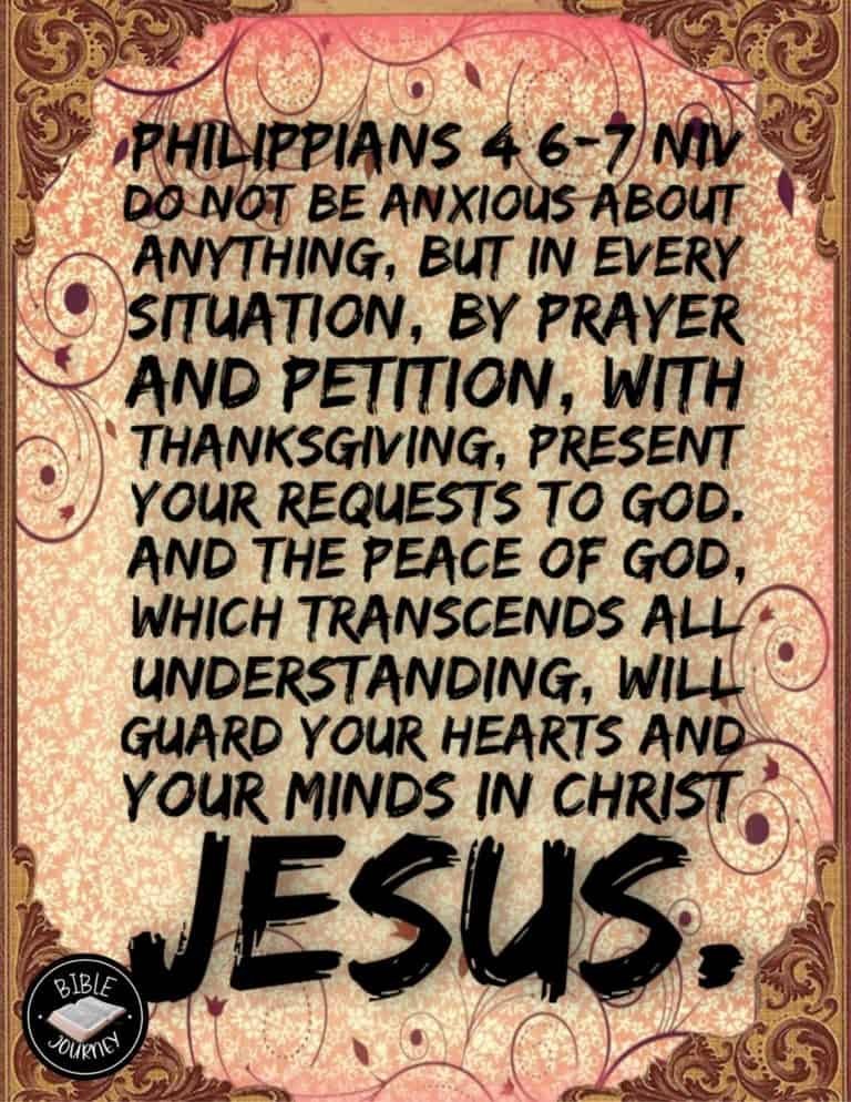 Philippians 4:6-7 NIV. Picture Bible Verse.