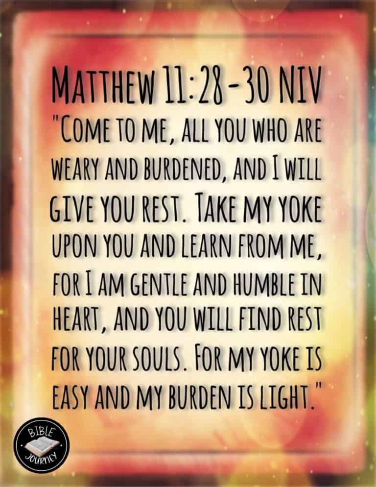 Picture Bible Verses-9 Matthew 11:28-30 NIV. Picture Bible Verse.