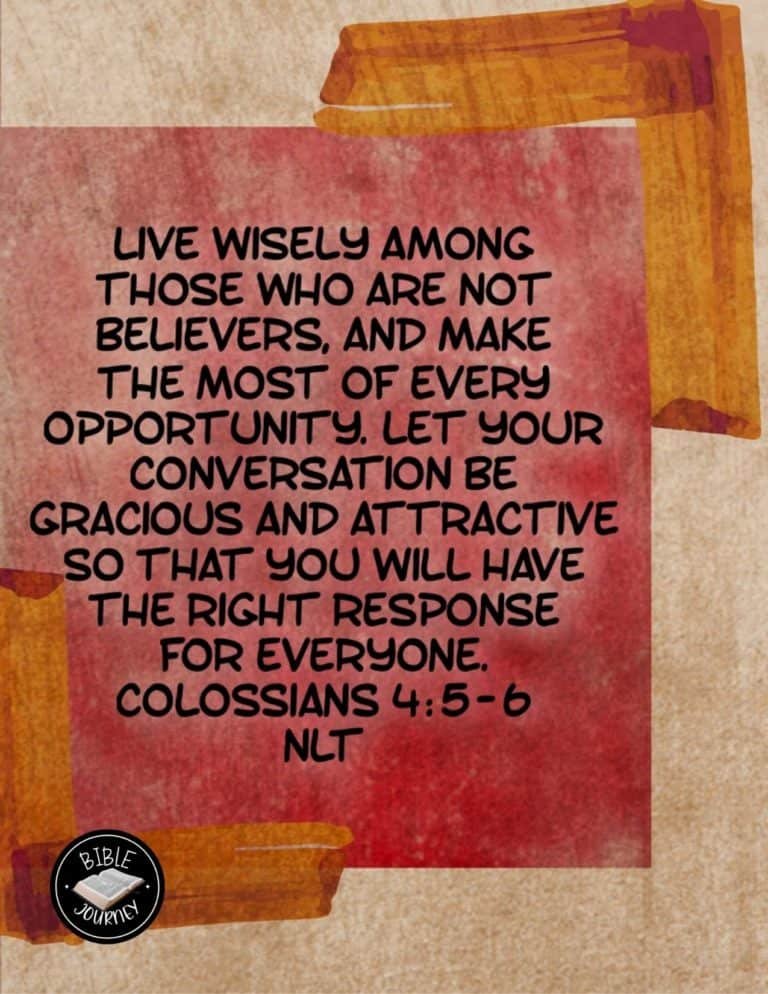 Picture Bible Verses-10 Colossians 4:5-6 NLT - Bible Verse Image