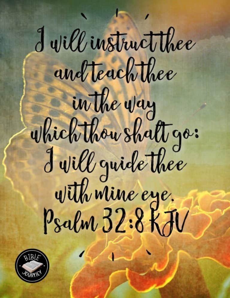 Picture Bible Verses-11 Psalm 32:8 KJV. Picture Bible Verse.