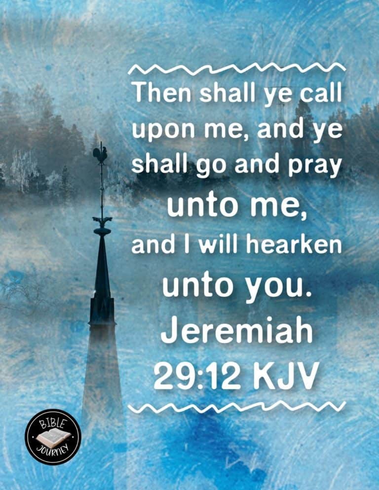 2143 Verse Jeremiah 29:12 KJV - Picture Bible Verse