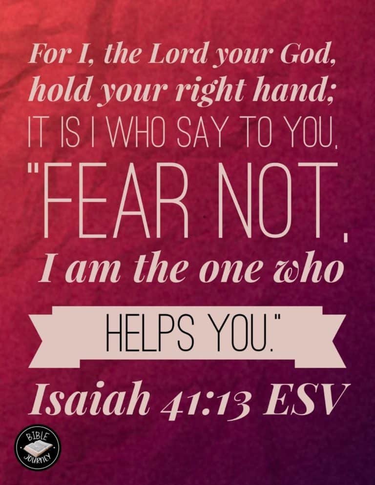 Hundreds of Beautiful Picture Bible Verses-5 Isaiah 41:13 ESV Picture Bible Verse