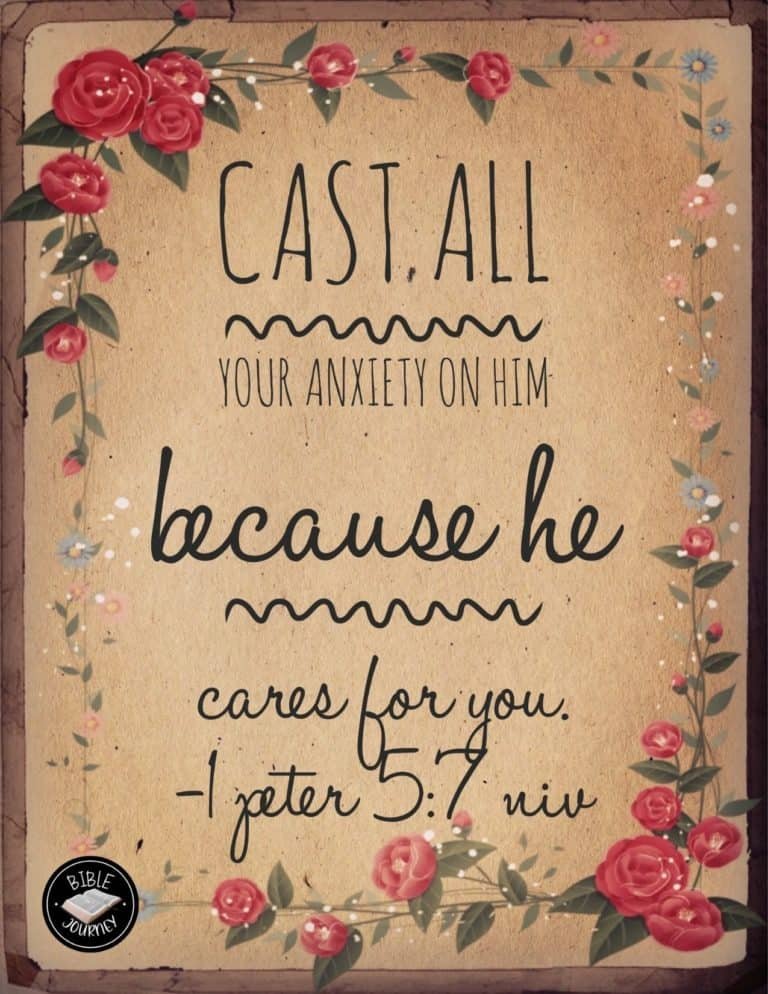 Hundreds of Beautiful Picture Bible Verses-6 1 Peter 5:7 NIV Picture Bible Verse