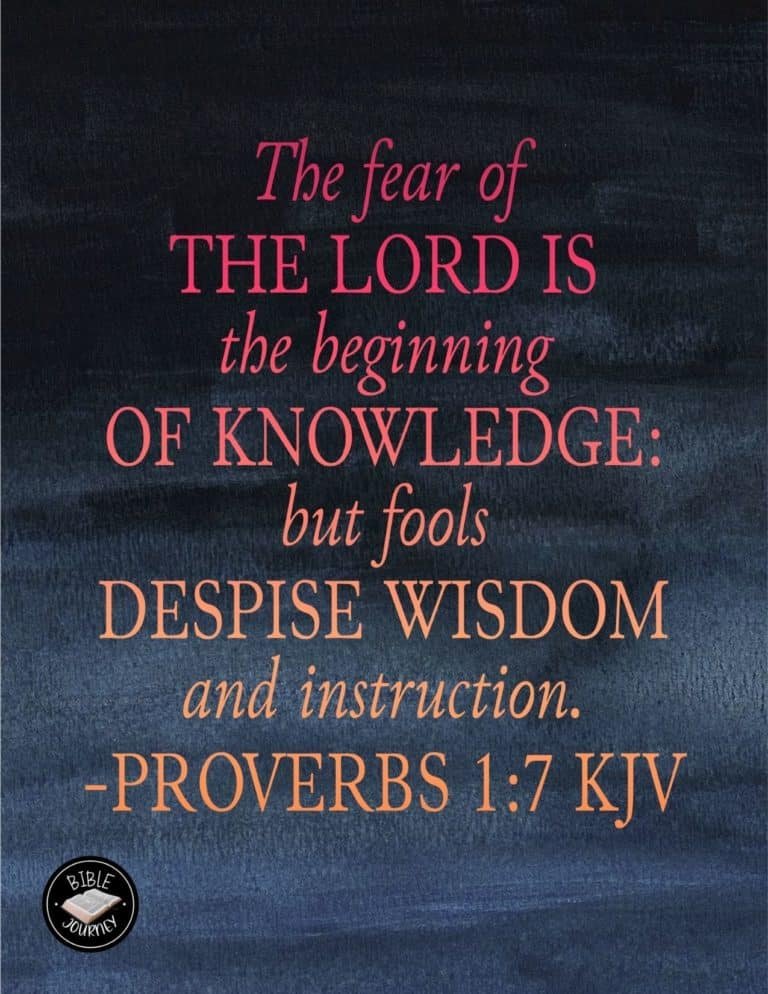 Hundreds of Beautiful Picture Bible Verses-6 Proverbs 1:7 KJV Picture Bible Verse