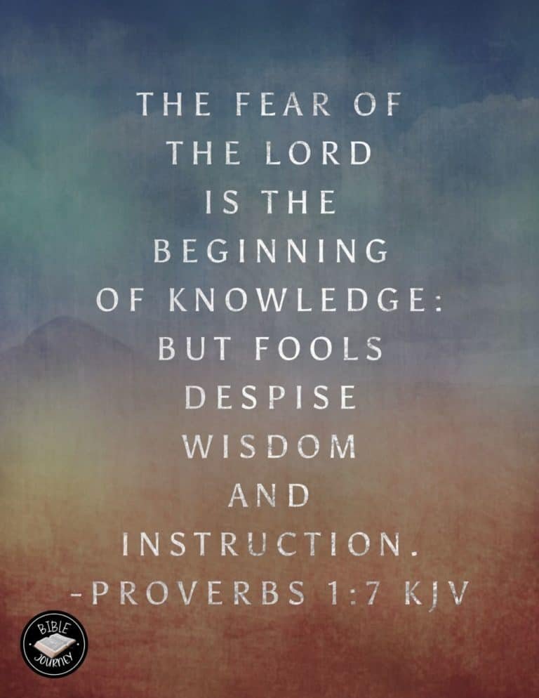 Hundreds of Beautiful Picture Bible Verses-6 Proverbs 1:7 KJV - Picture Bible Verse