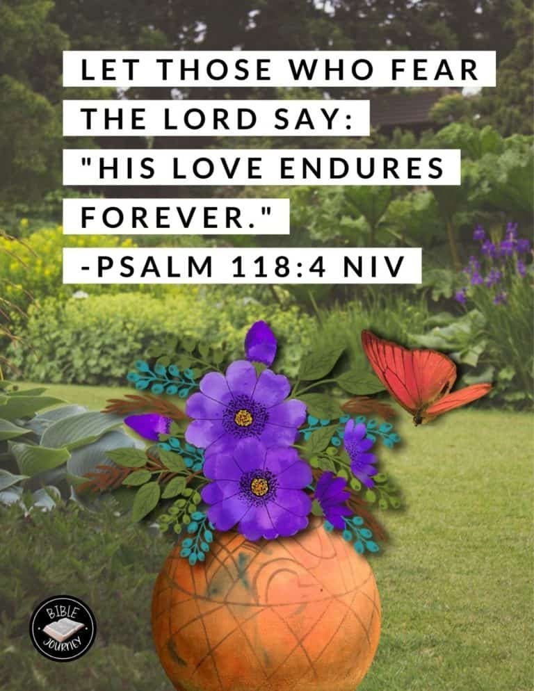 Hundreds of Beautiful Picture Bible Verses-7 Psalm 118:4 NIV - Picture Bible Verse