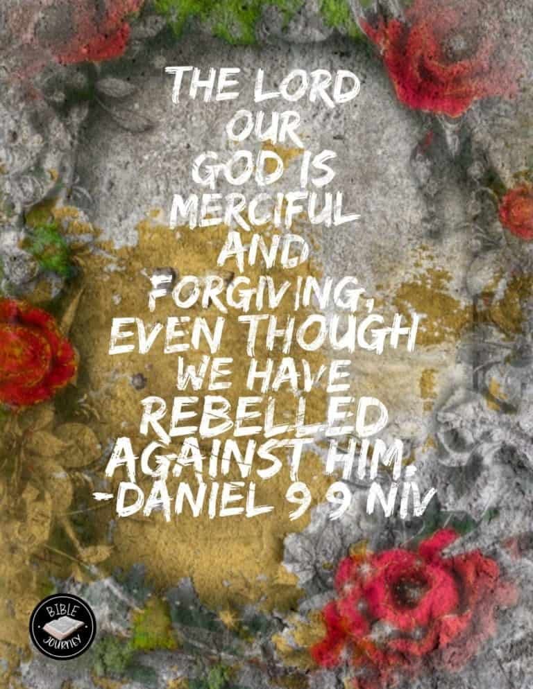 Hundreds of Beautiful Picture Bible Verses-7 Daniel 9:9 NIV - Picture Bible Verse