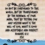 Renew Your Mind - Romans 12:2 ESV