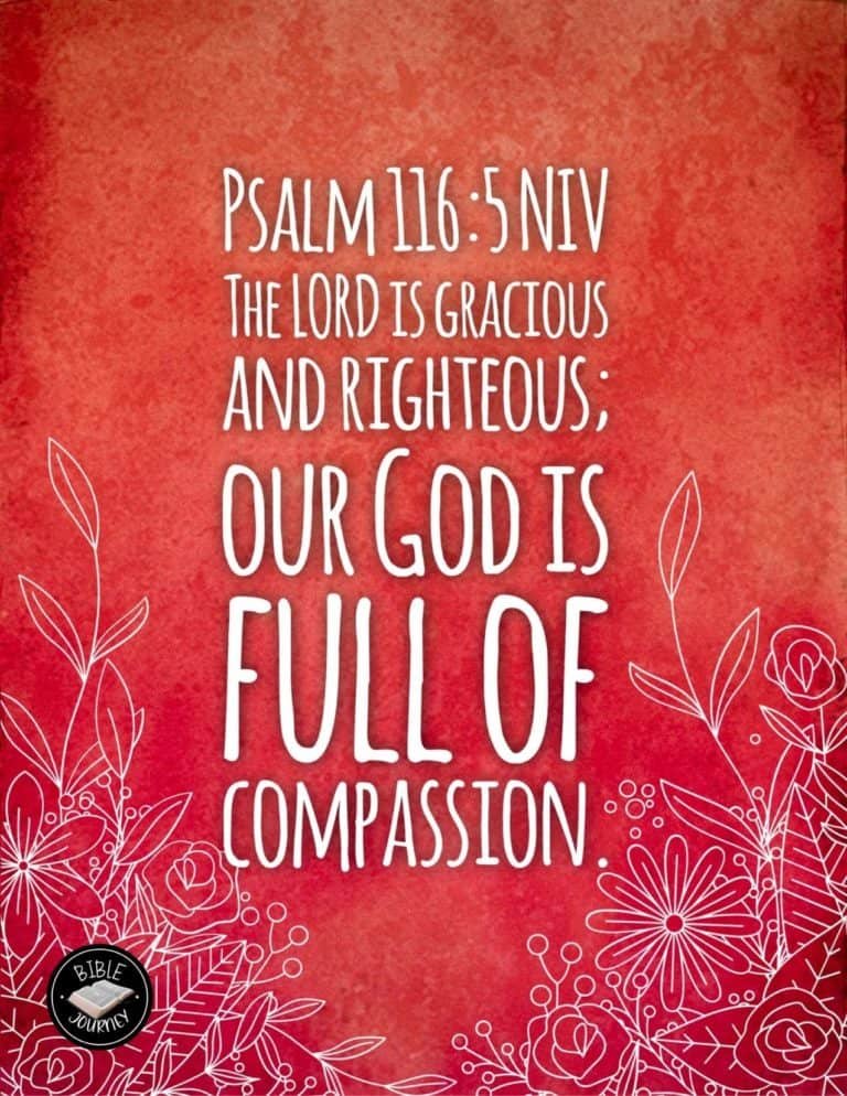 Hundreds of Beautiful Picture Bible Verses-7 Psalm 116:5 NIV - Picture Bible Verse
