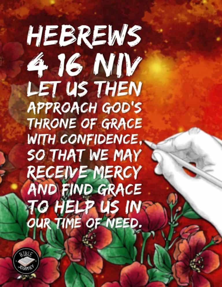 Hebrews 4:16 NIV - Picture Bible Verse (Grace)