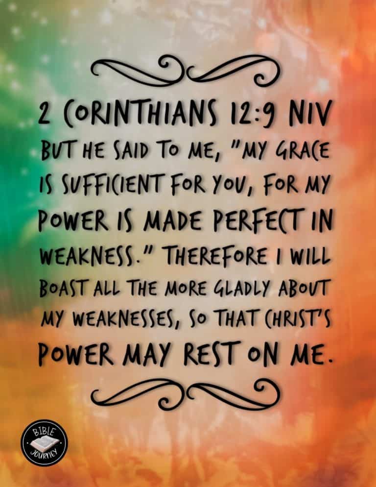 2 Corinthians 12:9. Picture Bible Verse (Grace)