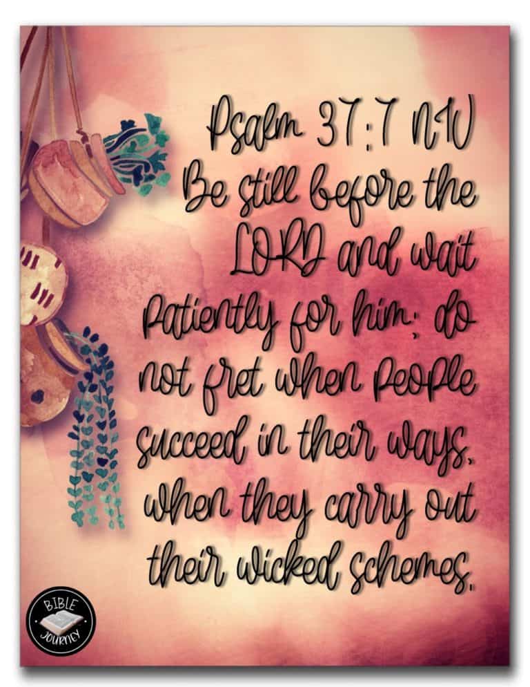 Random Bible Quote - Psalm 37:7 NIV