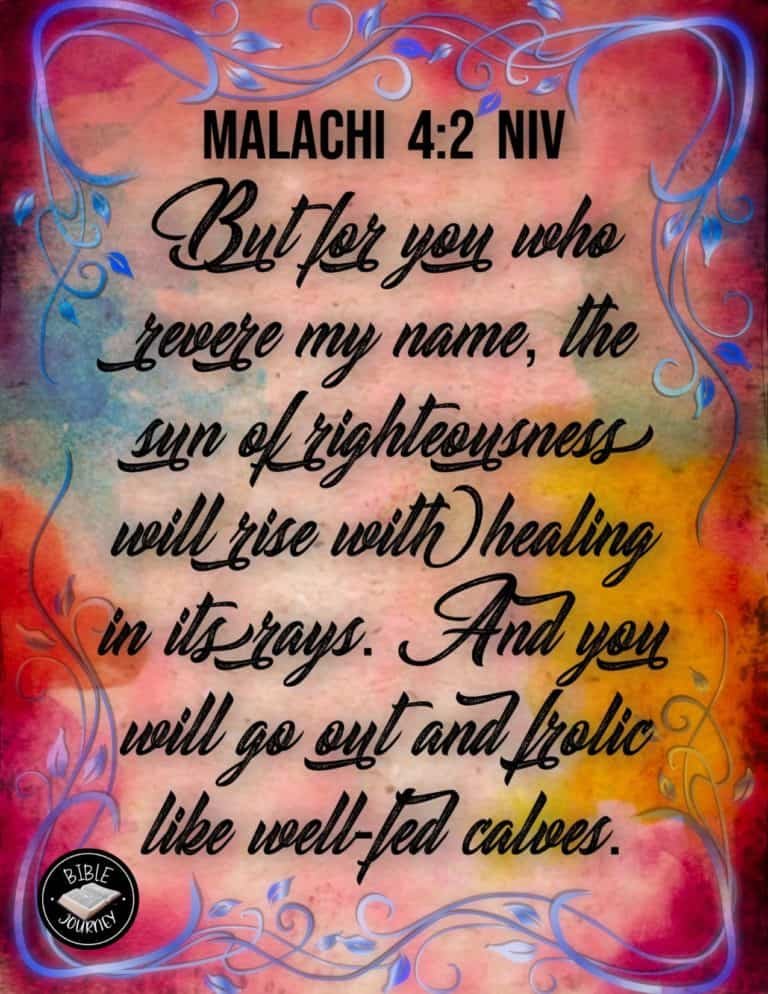 Bible Verse Image About Healing Malachi 4:2 NIV