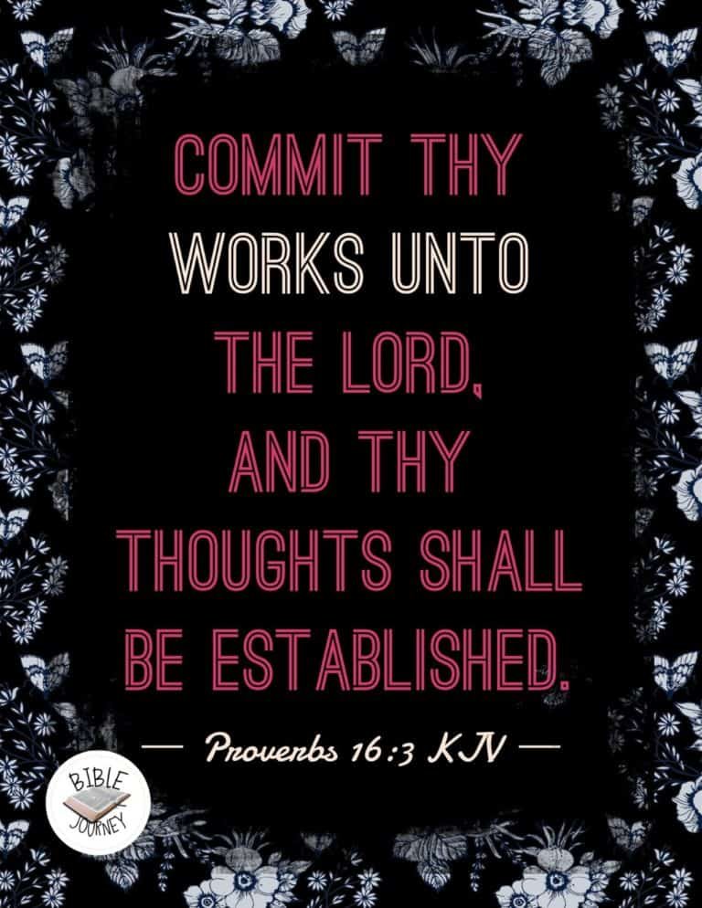 Proverbs 16:3 KJV Picture Bible Verse