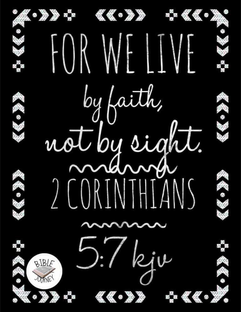 2 Corinthians 5:7 KJV Picture Bible Verse