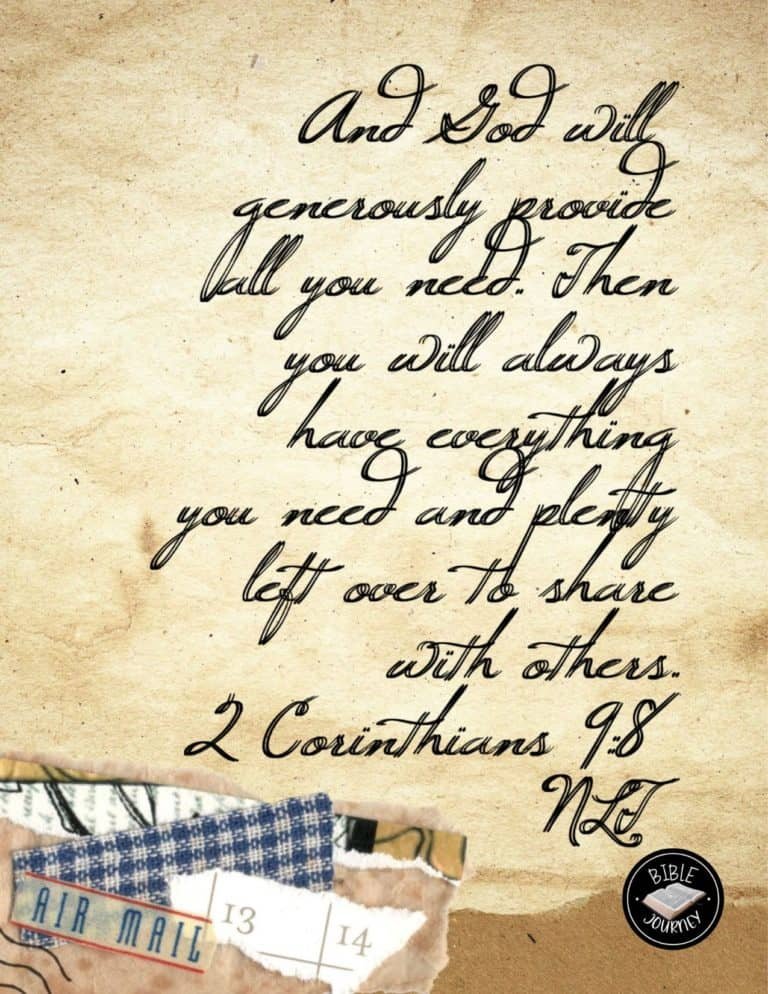 Picture Bible Verses-3 2 Corinthians 9:8 NLT Picture Bible Verse