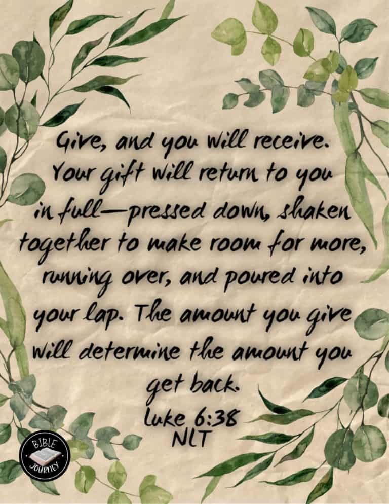 Picture Bible Verses-3 Luke 6:38 NLT Picture Bible Verse