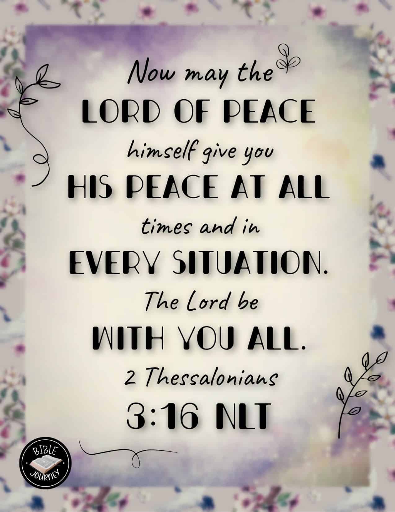 2 thessalonians 3 16 nlt