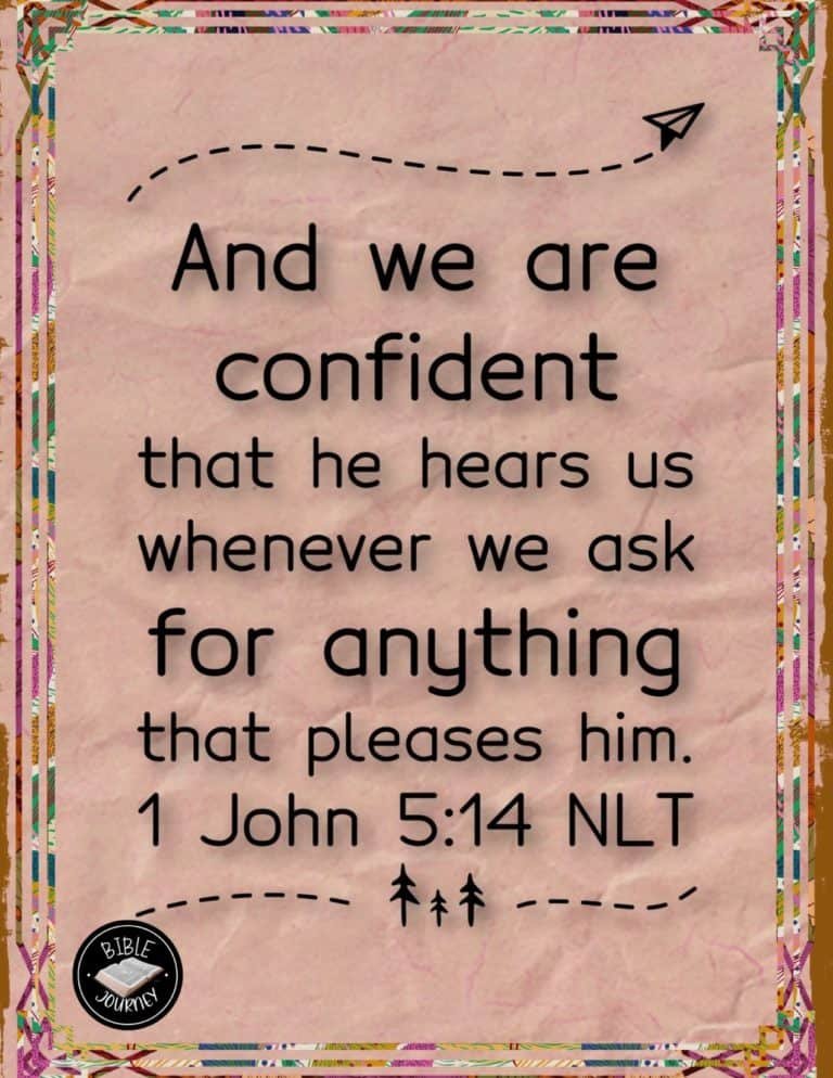 Picture Bible Verses-3 1 John 5:14 NLT Picture Bible Verse
