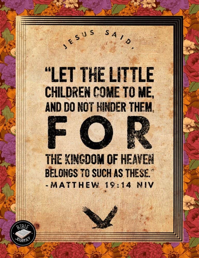 Picture Bible Verses-3 Matthew 19:14 NIV Picture Bible Verse