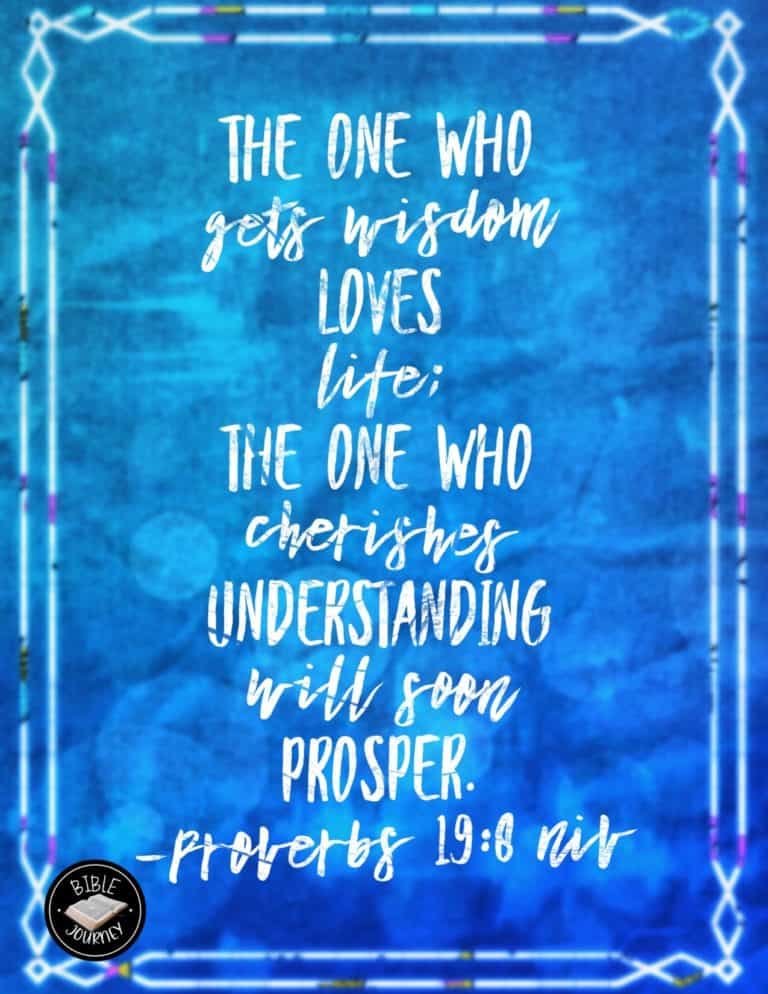 Proverbs 19:8 NIV Picture Bible Verse