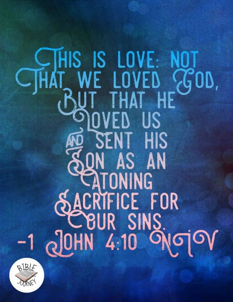 1 John 4:10 NIV Picture Bible Verse