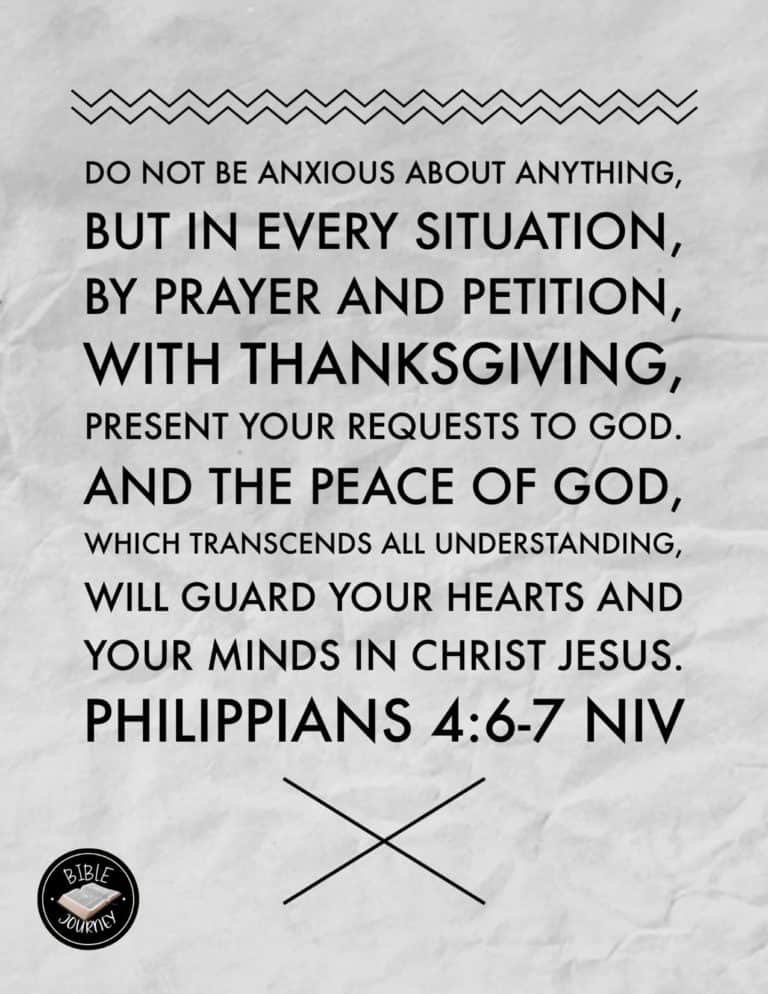 Philippians 4:6-7 NIV Picture Bible Verse