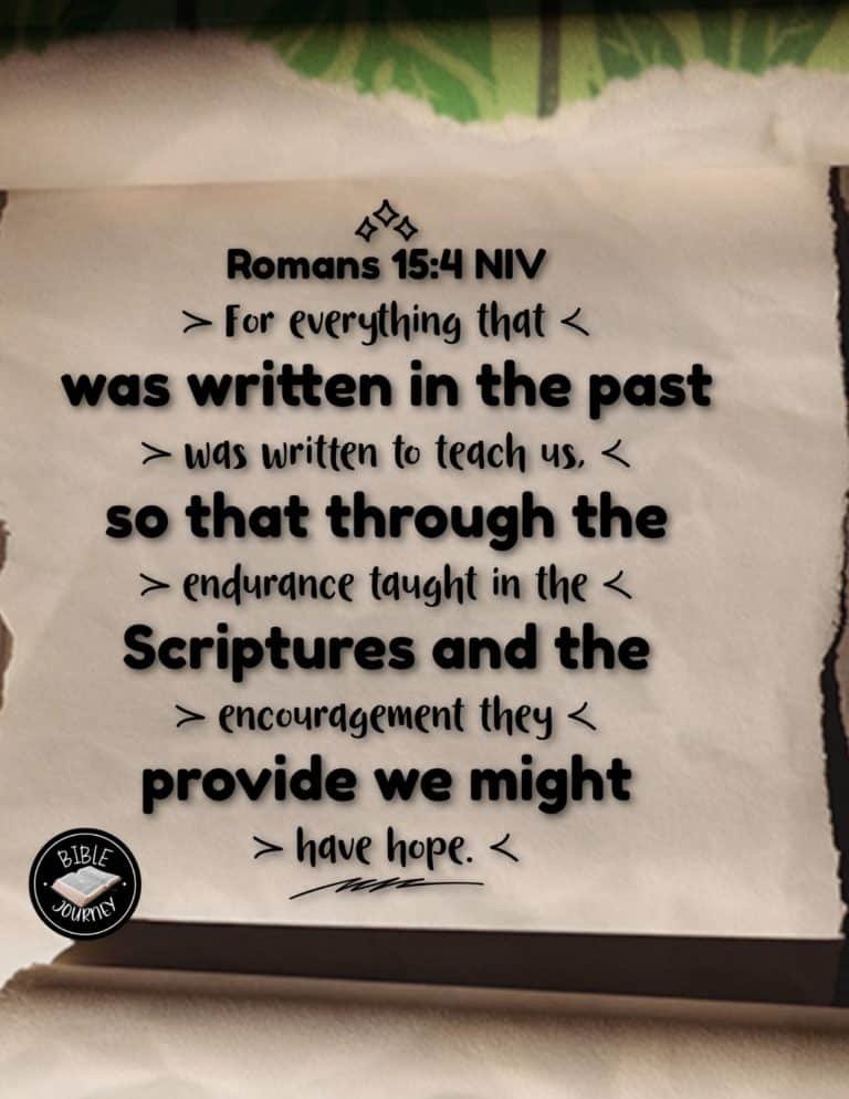 Romans 15:4 NIV Picture Bible Verse