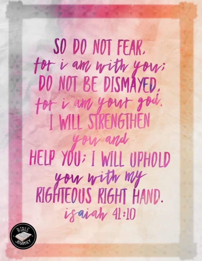Isaiah 41:10 NIV Picture Bible Verse