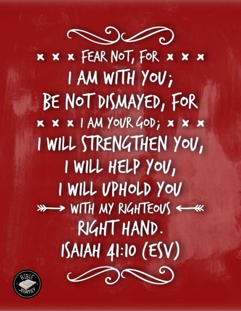 Comforting Bible Verse Isaiah 41:10 ESV