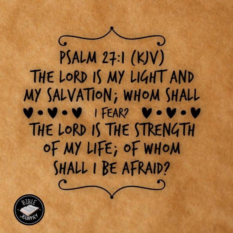 Comforting Bible Verse Psalm 27:1 KJV