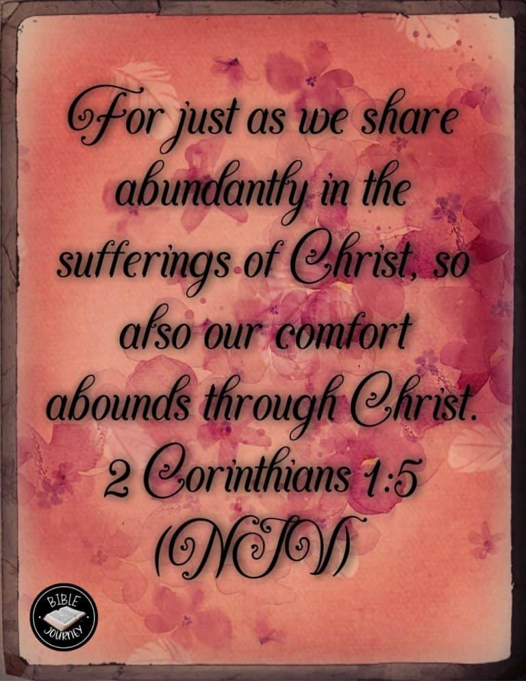 Comforting Bible Verse 2 Corinthians 1:5 NIV