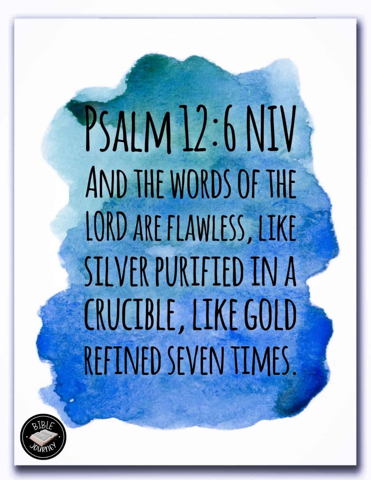 The Truth of God's Word Bible Verse- Psalm 12:6 NIV