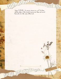 Printable Scripture Notepaper - James 5:14 NIV