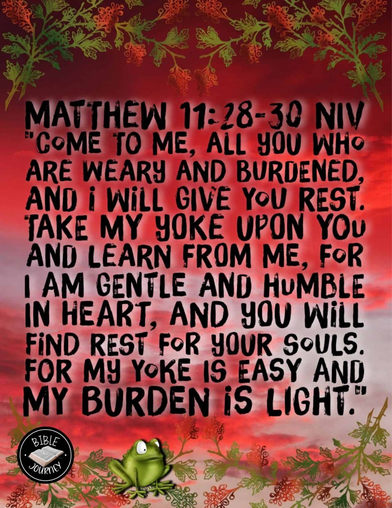 matthew 11 28 30 niv meaning